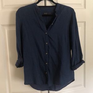 Zara Navy Blue Blouse